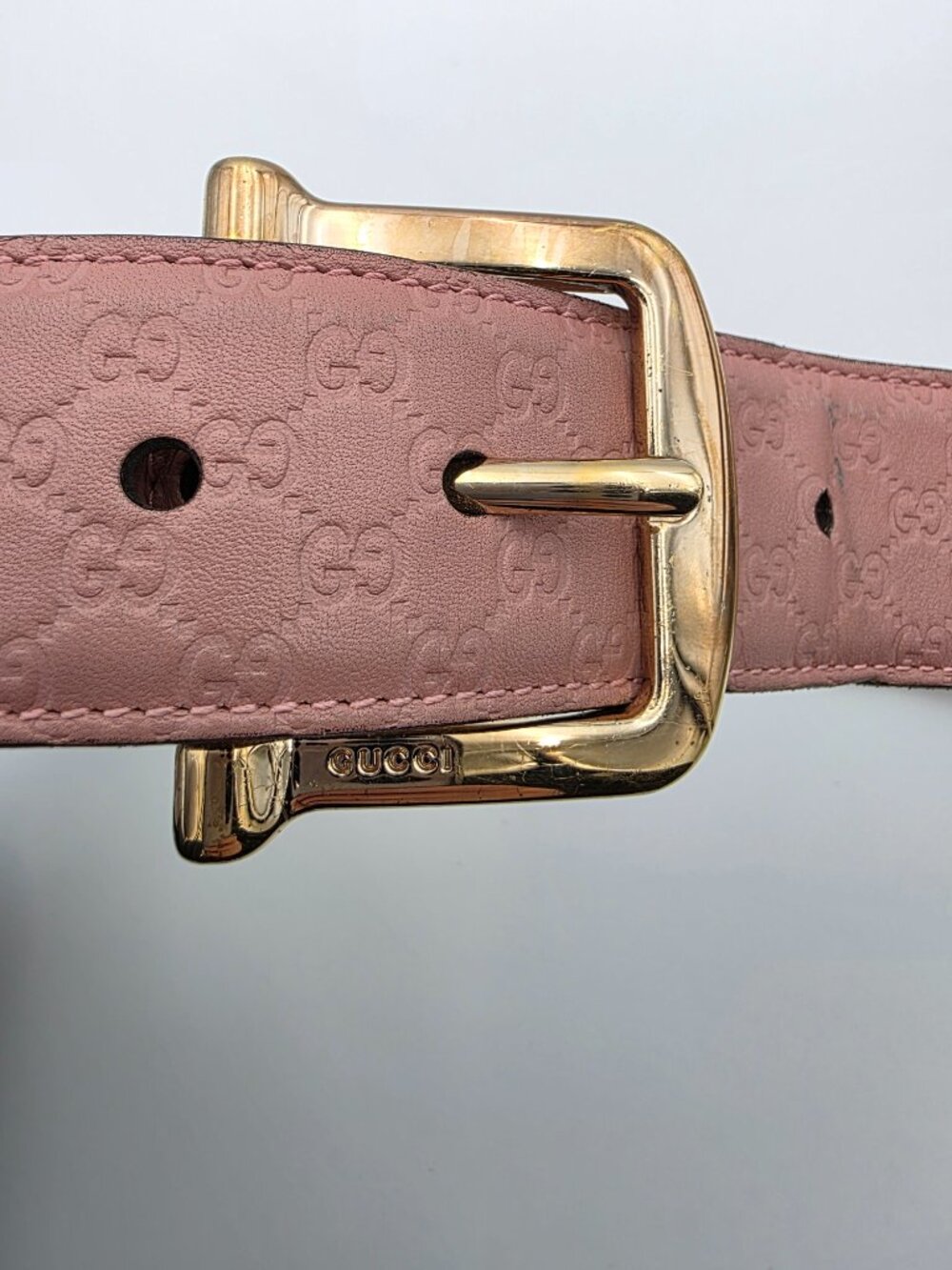 Gucci Microguccissima Leather Belt in Dusty Rose - Picture 5 of 11